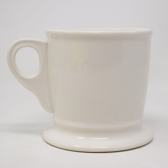Anthropologie Mug K Initial Shaving Barber Cup Monogram White Black Boho 12 oz - Picture 4 of 10